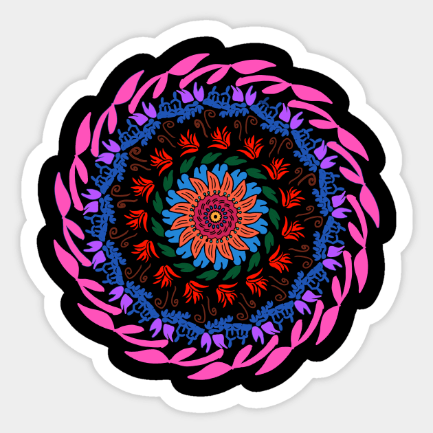 Colorful mandal art Sticker by Fadmel